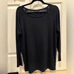 Navy TopShop Long Sleeve Top Size 6 ( Euro 38, UL 10)